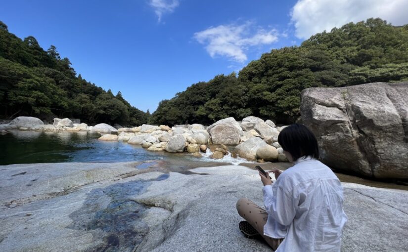 屋久島　西部林道　観光スポット 川