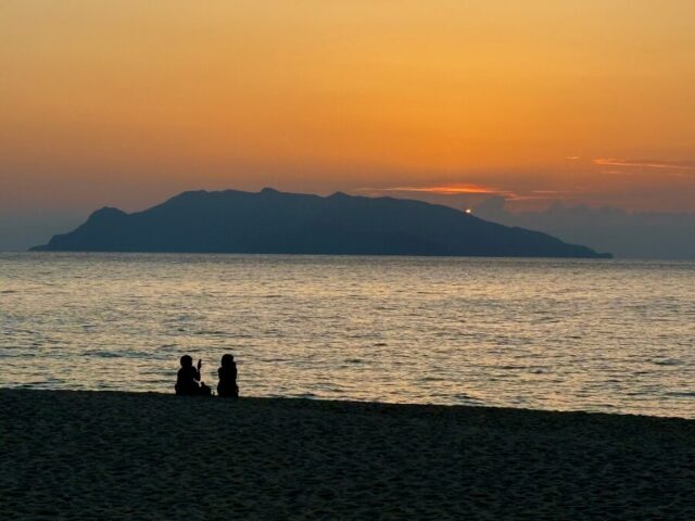 欣賞屋久島日落