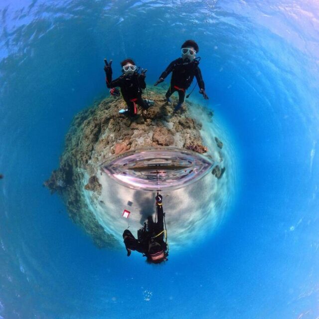 体験ダイビング、360度カメラ