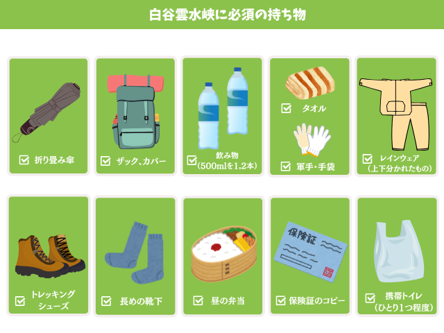 屋久島の持ち物画像 70