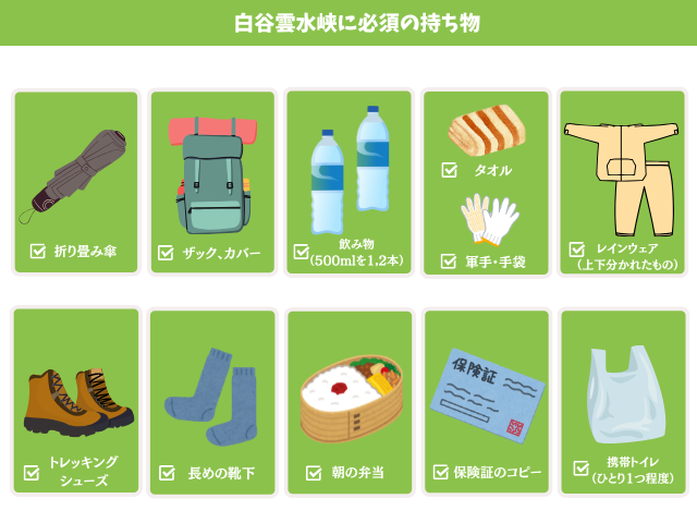 屋久島の持ち物画像 73
