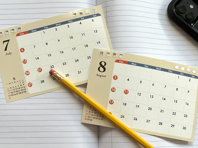 屋久島　7月8月カレンダー 