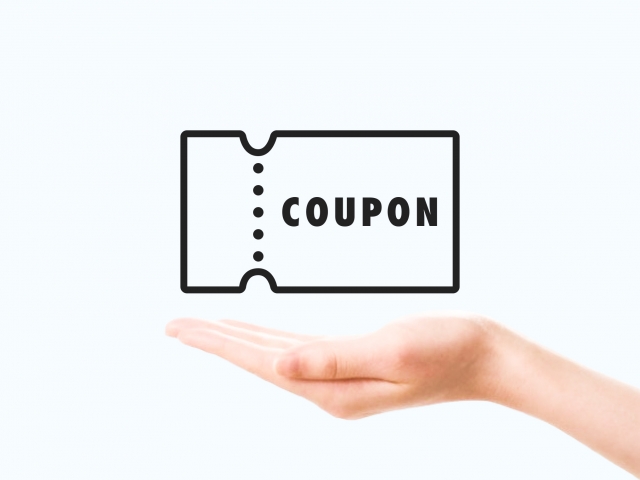 チケット クーポン 手のひら