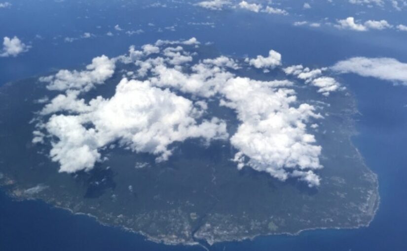 屋久島　上空写真　水力発電