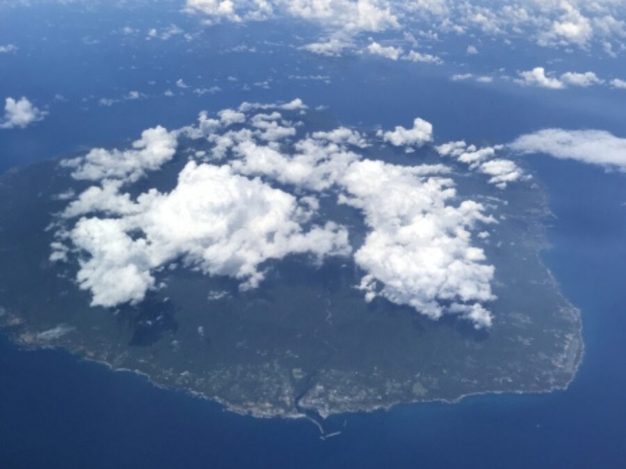 屋久島　上空写真　水力発電