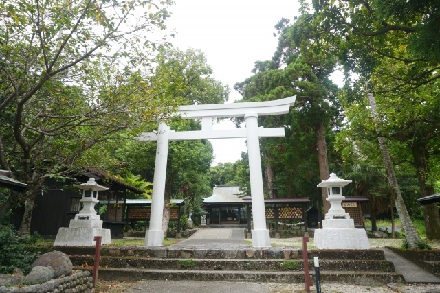 鹿児島県屋久島の益救神社の鳥居